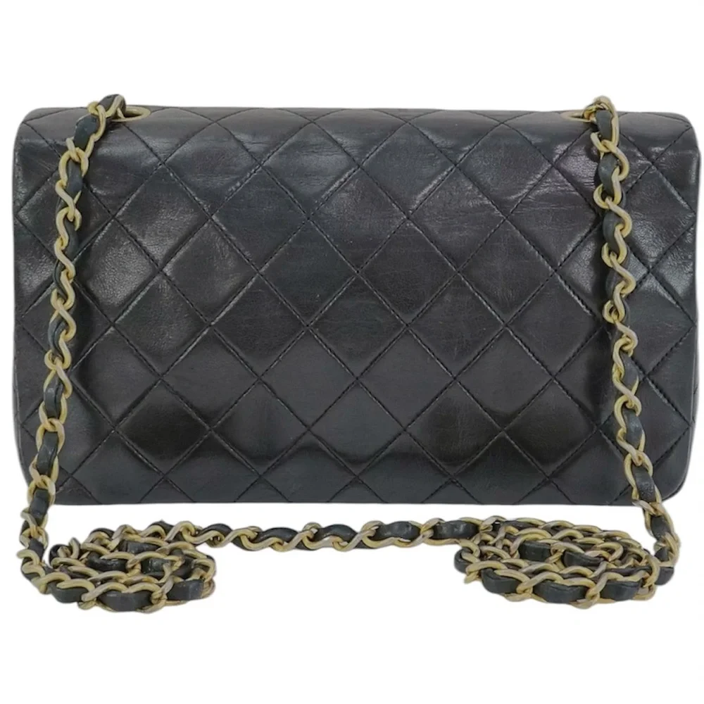 ❌SOLD❌ Chanel Vintage Black Classic Full Flap Bag Medium - Picture 2 of 9